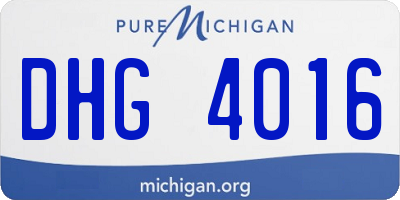 MI license plate DHG4016