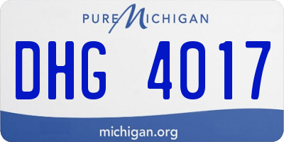 MI license plate DHG4017