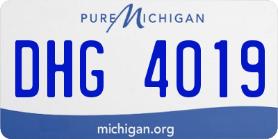 MI license plate DHG4019