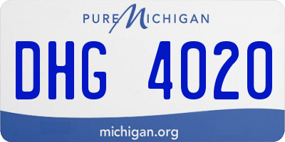 MI license plate DHG4020