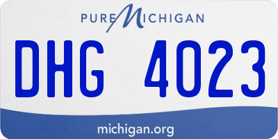 MI license plate DHG4023