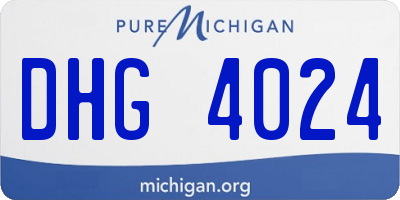 MI license plate DHG4024