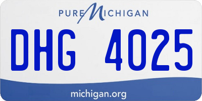 MI license plate DHG4025