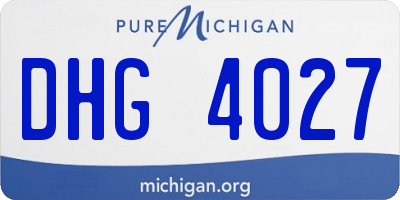 MI license plate DHG4027
