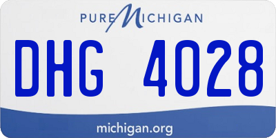 MI license plate DHG4028
