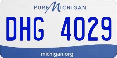 MI license plate DHG4029