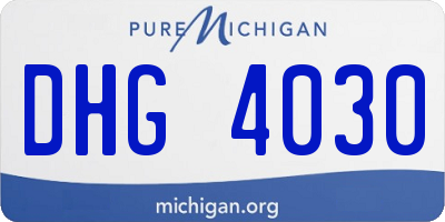 MI license plate DHG4030