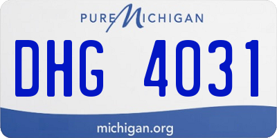 MI license plate DHG4031