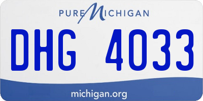 MI license plate DHG4033