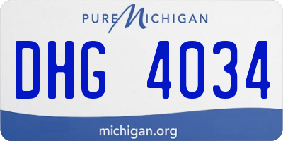 MI license plate DHG4034