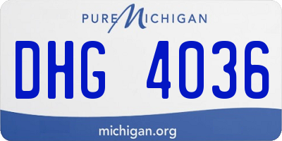 MI license plate DHG4036