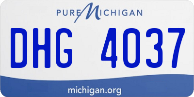 MI license plate DHG4037