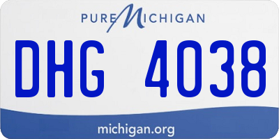 MI license plate DHG4038