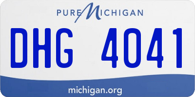 MI license plate DHG4041
