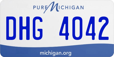 MI license plate DHG4042