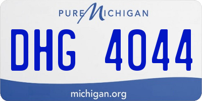 MI license plate DHG4044
