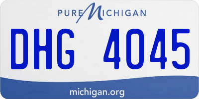 MI license plate DHG4045