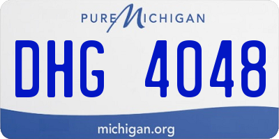 MI license plate DHG4048