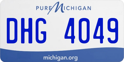 MI license plate DHG4049