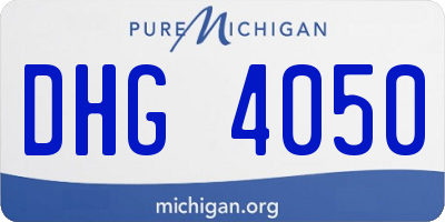 MI license plate DHG4050