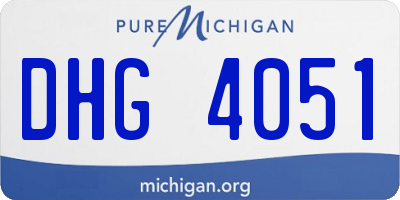 MI license plate DHG4051