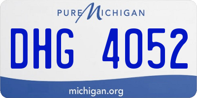 MI license plate DHG4052