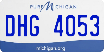 MI license plate DHG4053