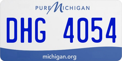 MI license plate DHG4054