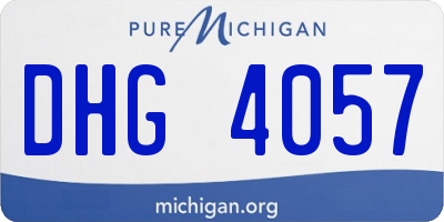 MI license plate DHG4057
