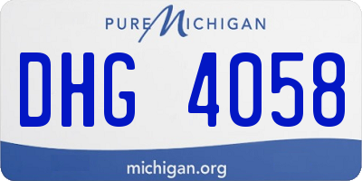 MI license plate DHG4058