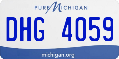 MI license plate DHG4059