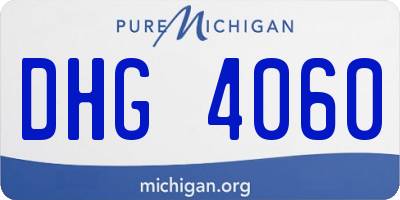 MI license plate DHG4060