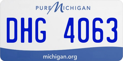 MI license plate DHG4063