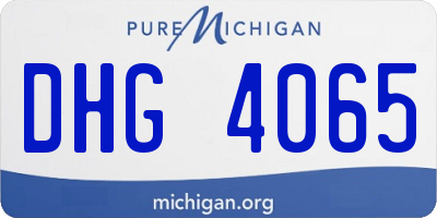MI license plate DHG4065