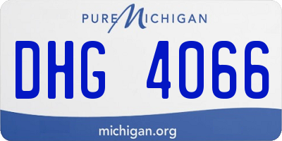 MI license plate DHG4066
