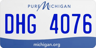 MI license plate DHG4076