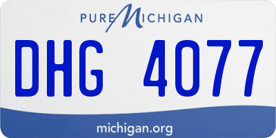 MI license plate DHG4077