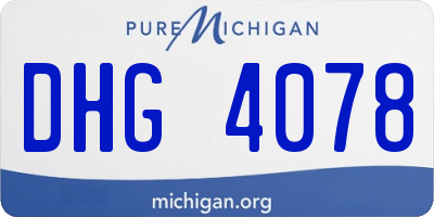 MI license plate DHG4078