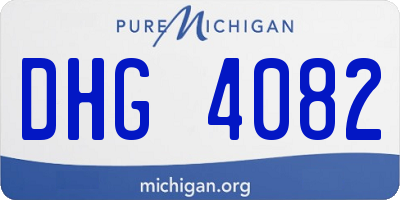 MI license plate DHG4082