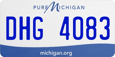 MI license plate DHG4083