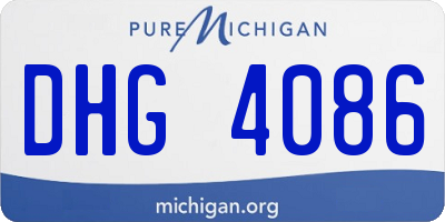 MI license plate DHG4086