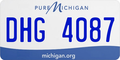 MI license plate DHG4087