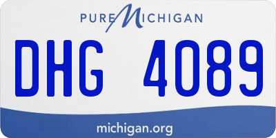 MI license plate DHG4089