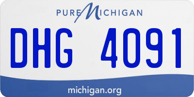 MI license plate DHG4091