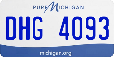 MI license plate DHG4093
