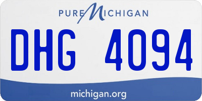 MI license plate DHG4094