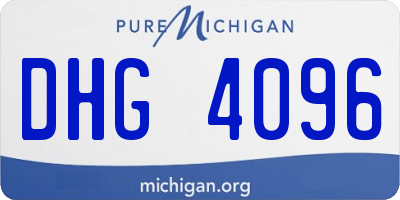 MI license plate DHG4096