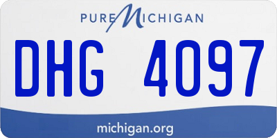 MI license plate DHG4097