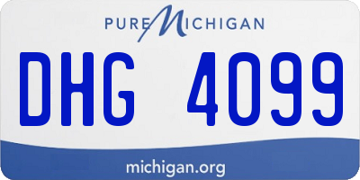 MI license plate DHG4099