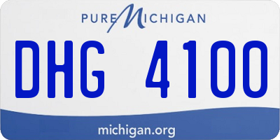 MI license plate DHG4100